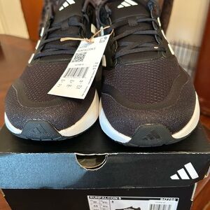 Adidas Run Falcon Men's Black and White Athletic Shoes